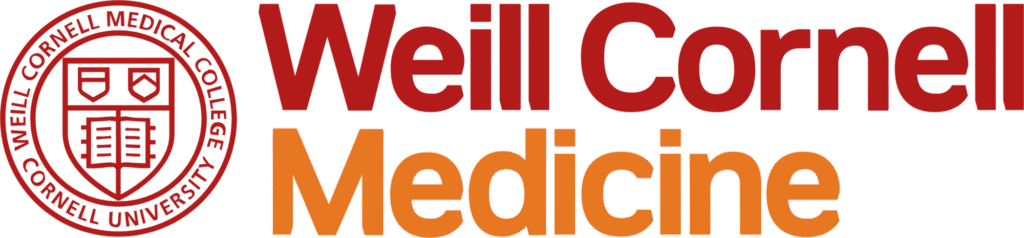 Weill Cornell Medicine logo with red and orange text and institutional seal