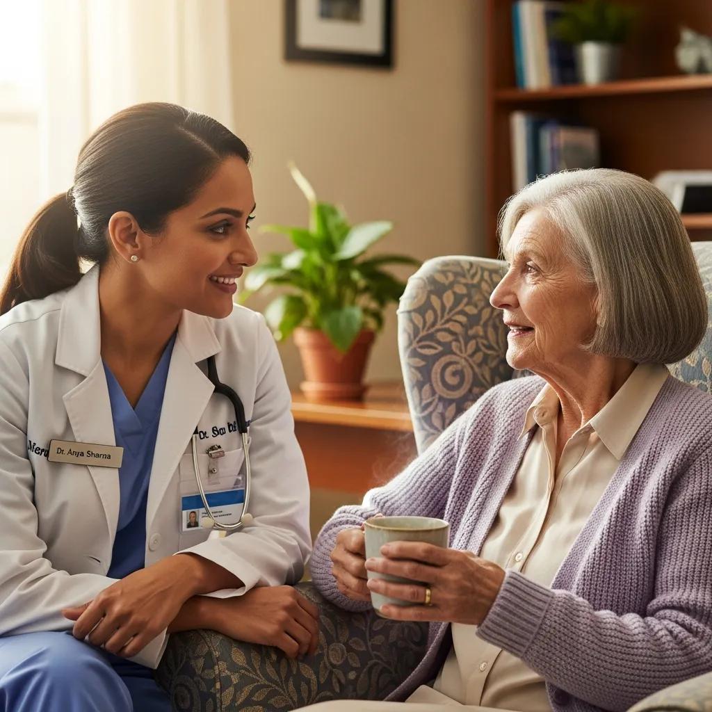 Healthcare professional listening to a patient, illustrating trust and emotional connection in healthcare